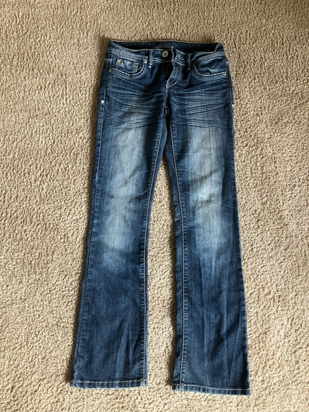 Women’s Blue Flare Jeans - Classic Washed Denim